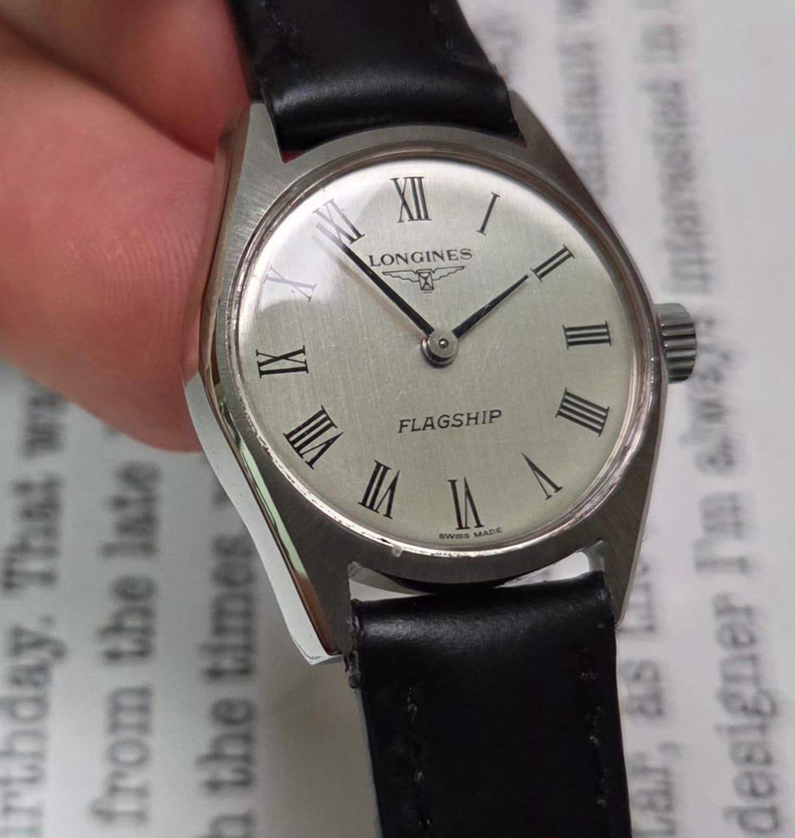 레어] 빈티지 론진 플래그십 실버 로만판 날개로고 수동 메커니컬 여성용 상품이미지10