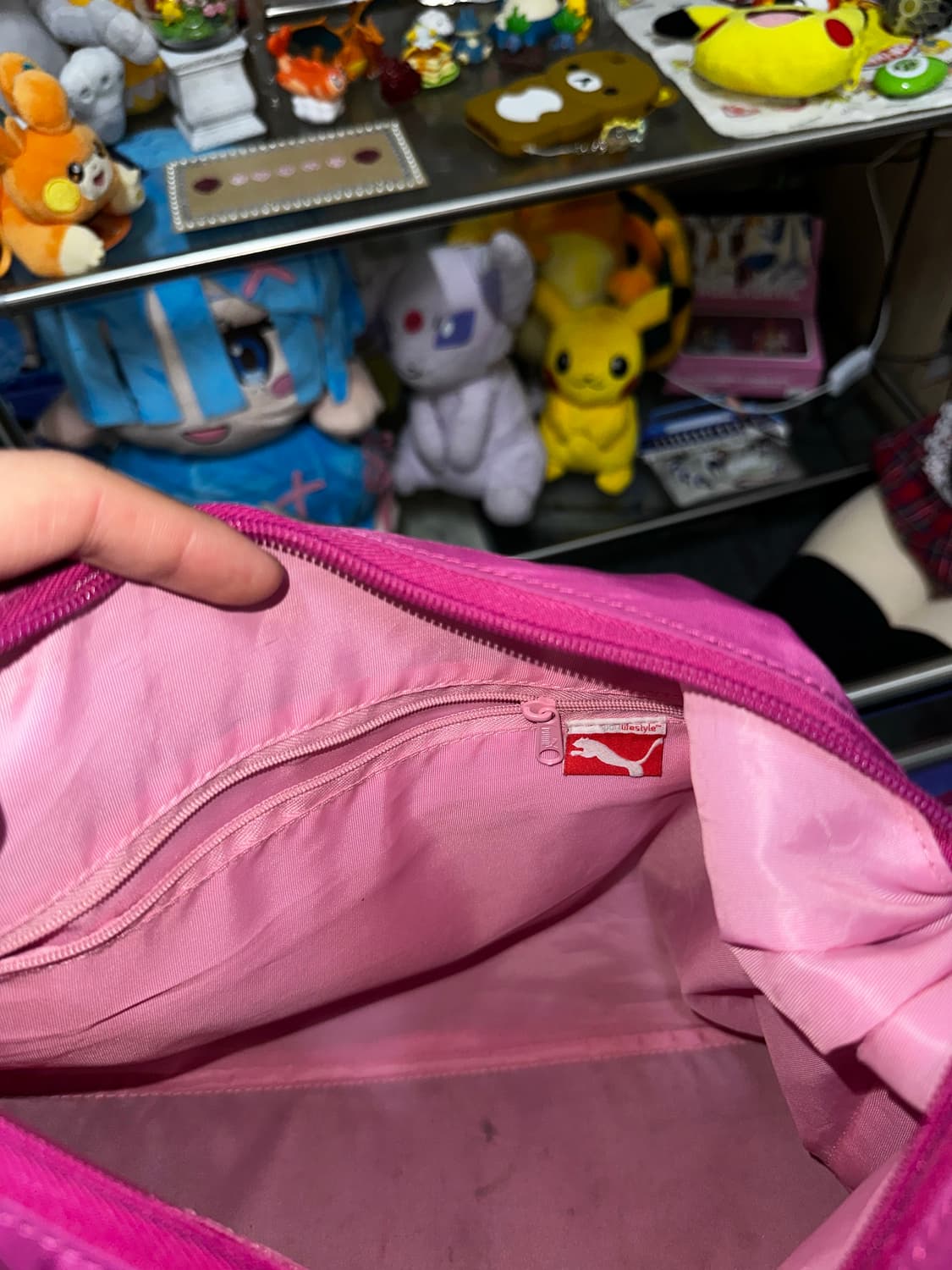 푸마 핑크색 더플백 스타일 스포츠 가방 상품이미지2