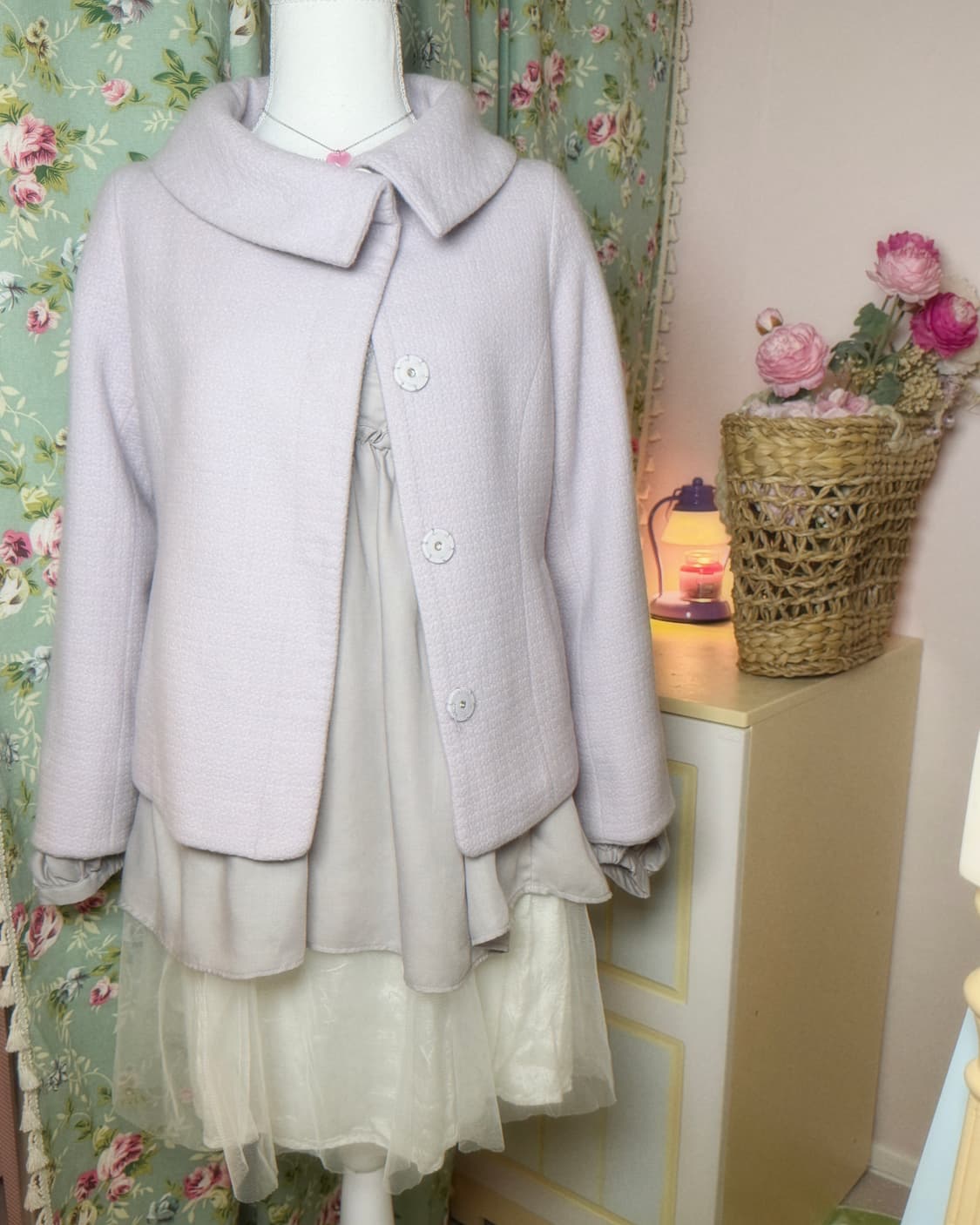 Blouse💜모리세스 라벤더 그레이 탑 상품이미지3