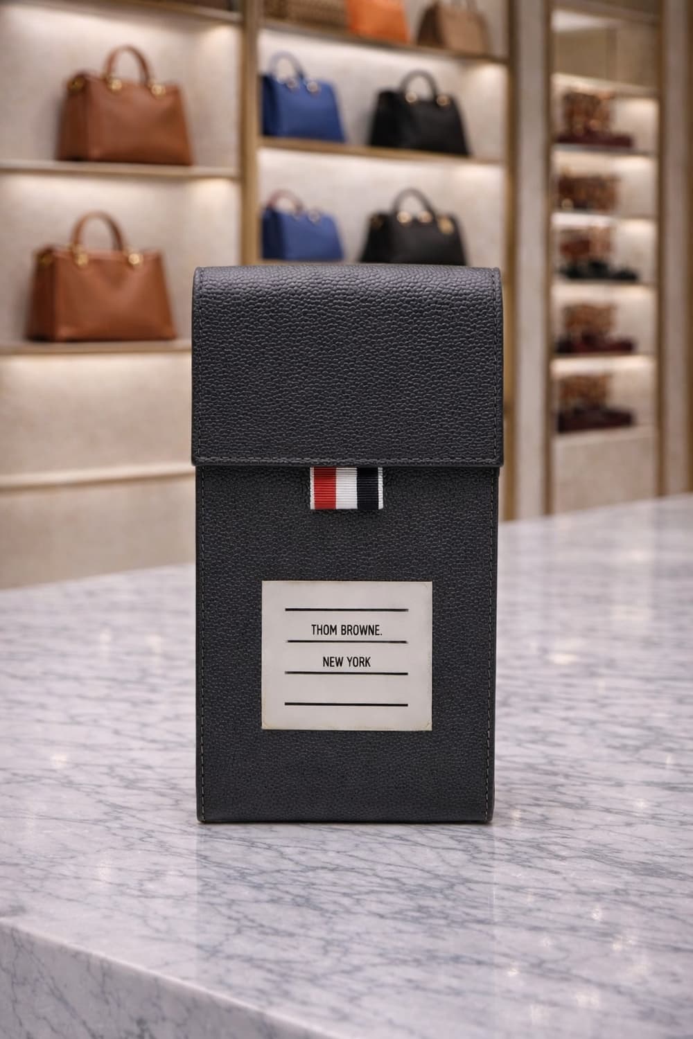 [S급] 톰브라운 페이퍼 라벨 페블 폰 홀더 크로스백 판매합니다!!! 상품이미지1