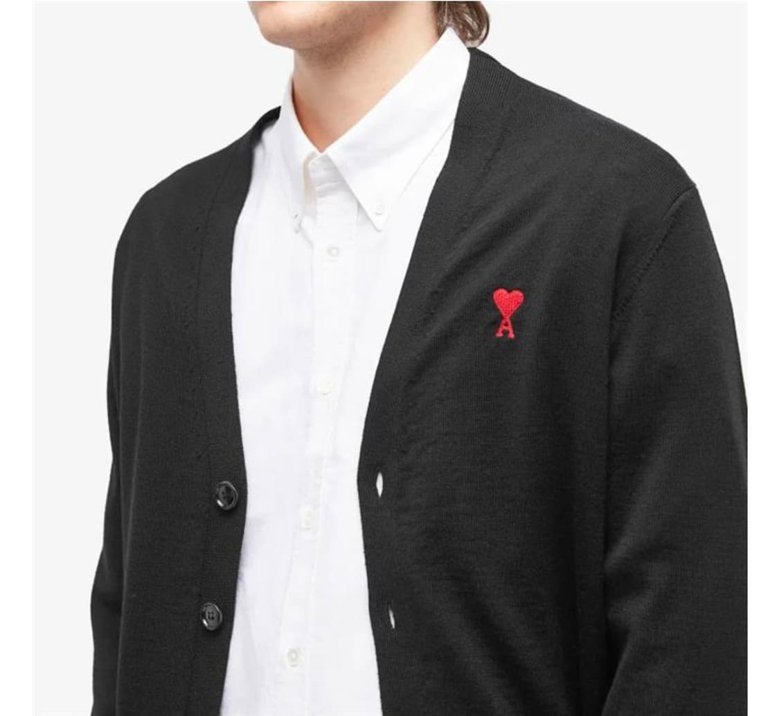 아미 블랙 스몰하트 가디건 XL 상품이미지1