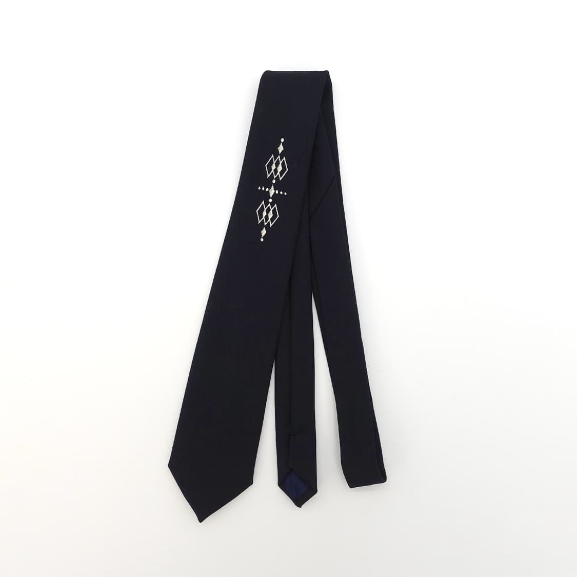 YOHJIYAMAMOTO 요지야마모토 옴므 블랙 엠브로이더리 넥타이  상품이미지7