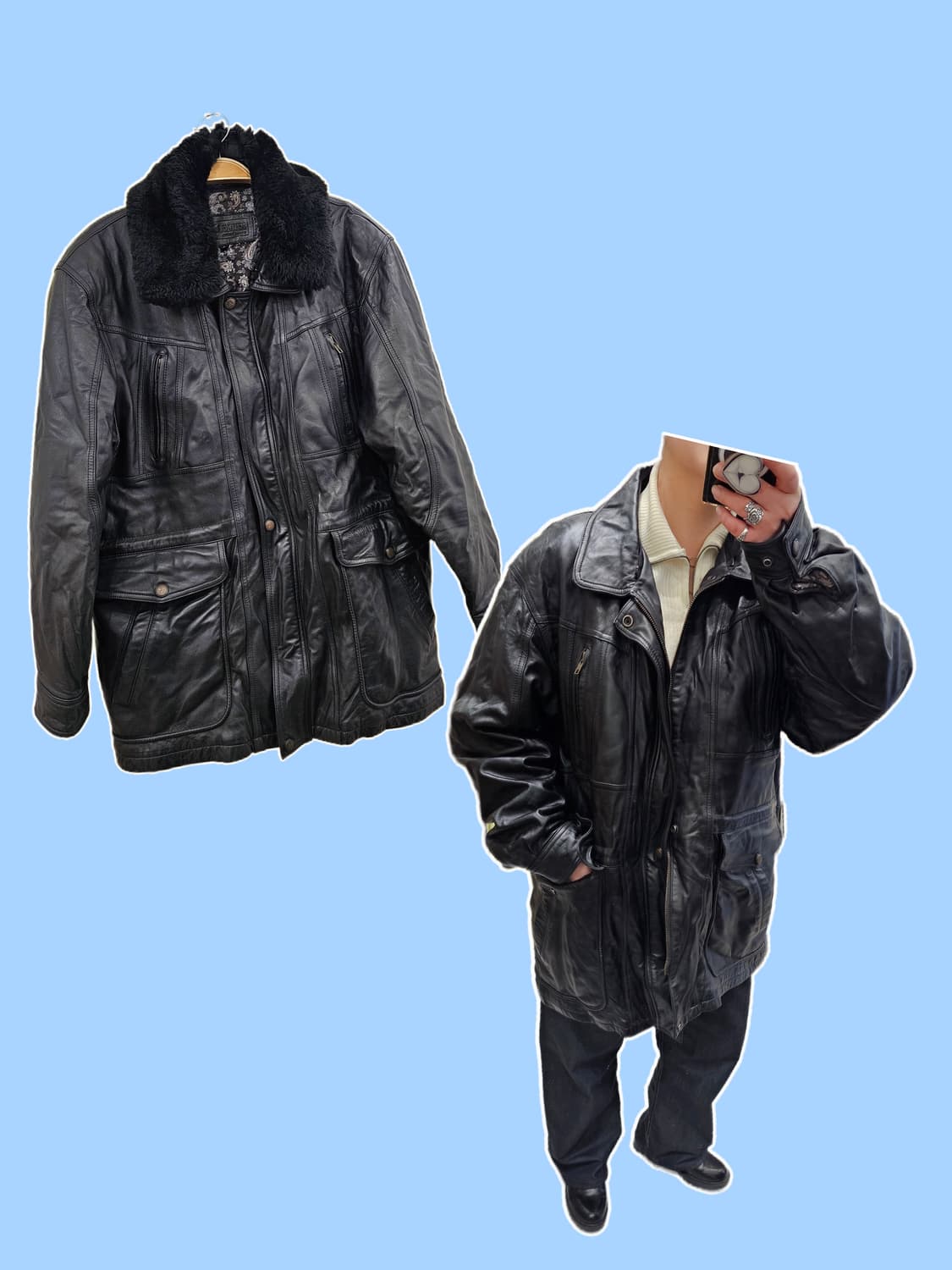 SK Leather 블랙 램스킨 필드자켓 상품이미지1