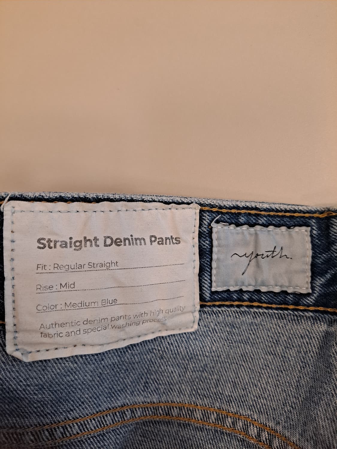 Youth 스트레이핏 데님 S사이즈 상품이미지9