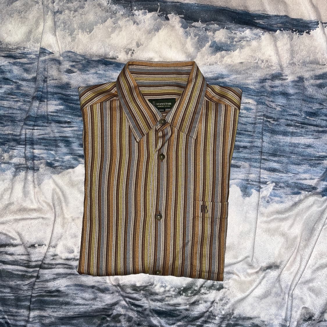 Vintage Ethnic Stripe Shirt 상품이미지1