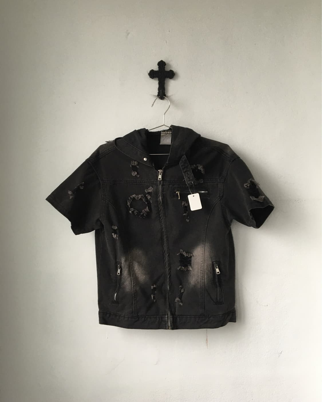 Damage grunge mood hood zip up 상품이미지2