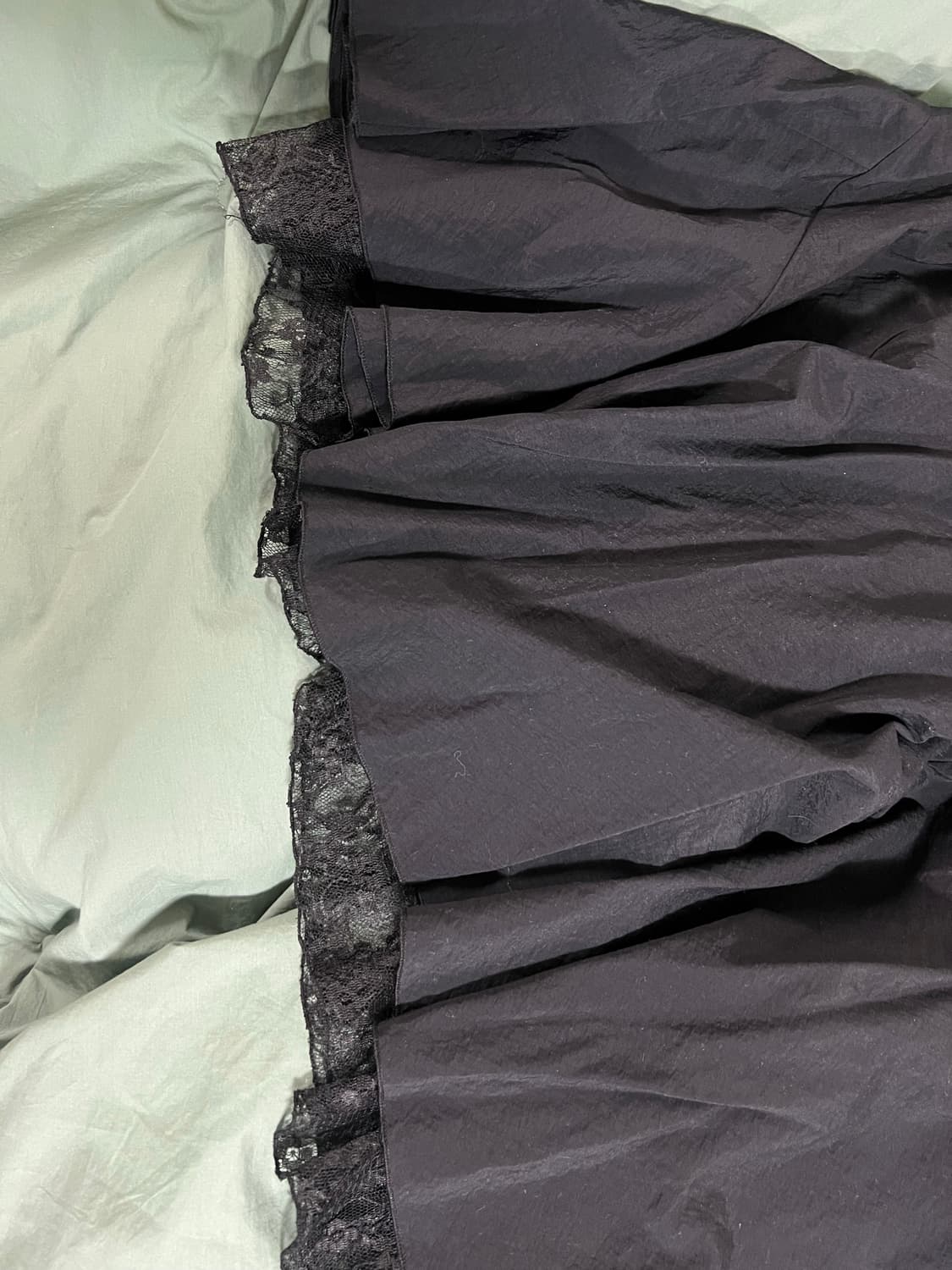 나일론 레이스 레이어드 롱스커트 상품이미지2