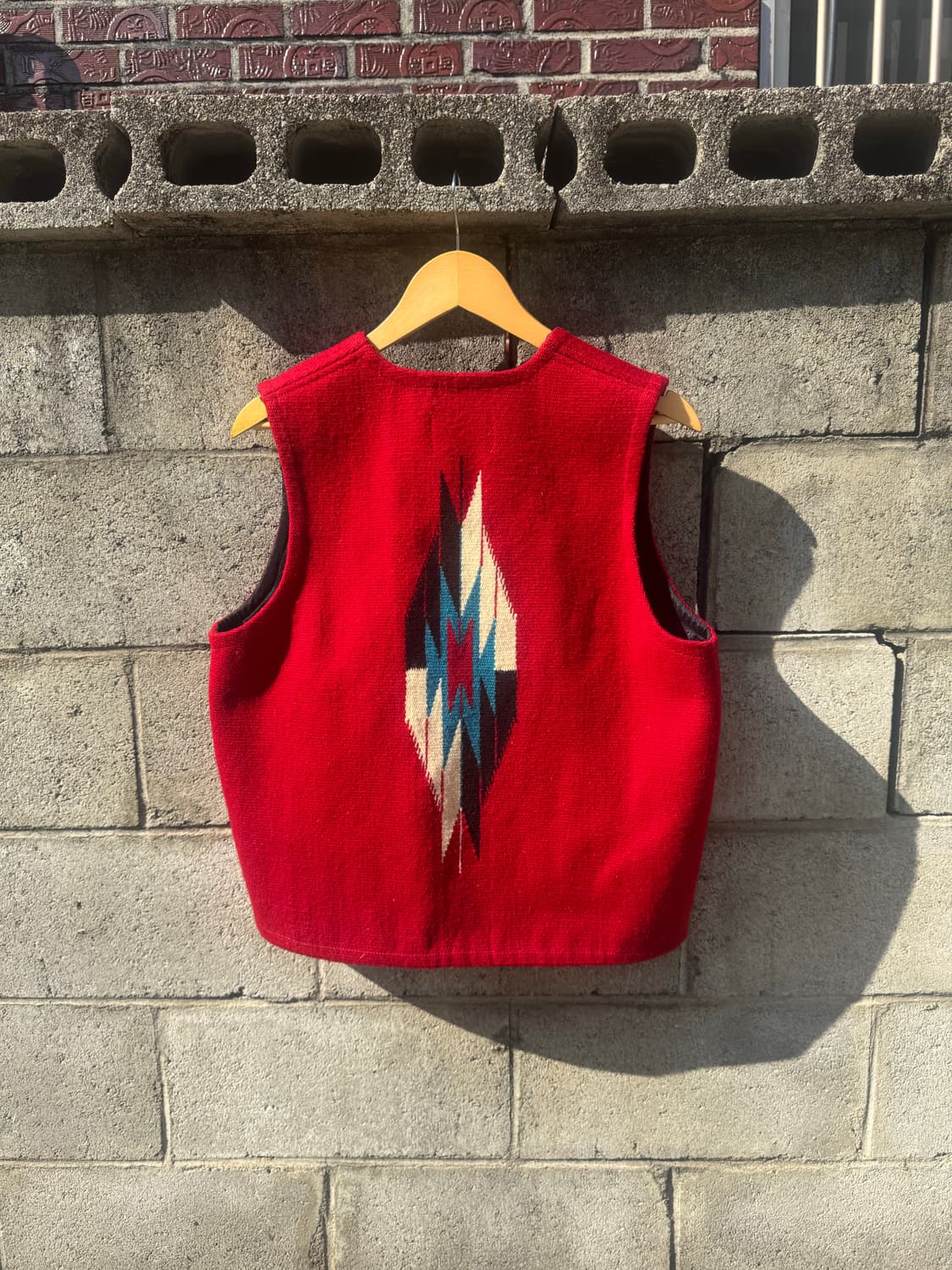 90s 센티넬라 빈티지 핸드 우븐 울 웨스턴 오르테가 치마요 베스트 조끼 상품이미지2