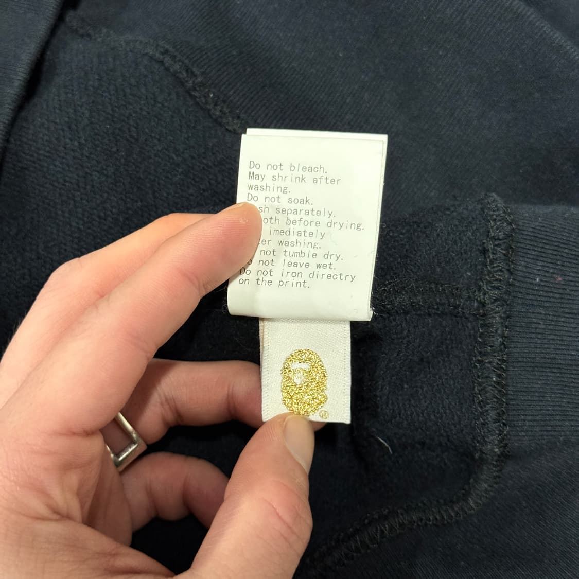 정품 베이프 OG 베이비 마일로 본 스플릿 스컬 야광 집업 후디 상품이미지10