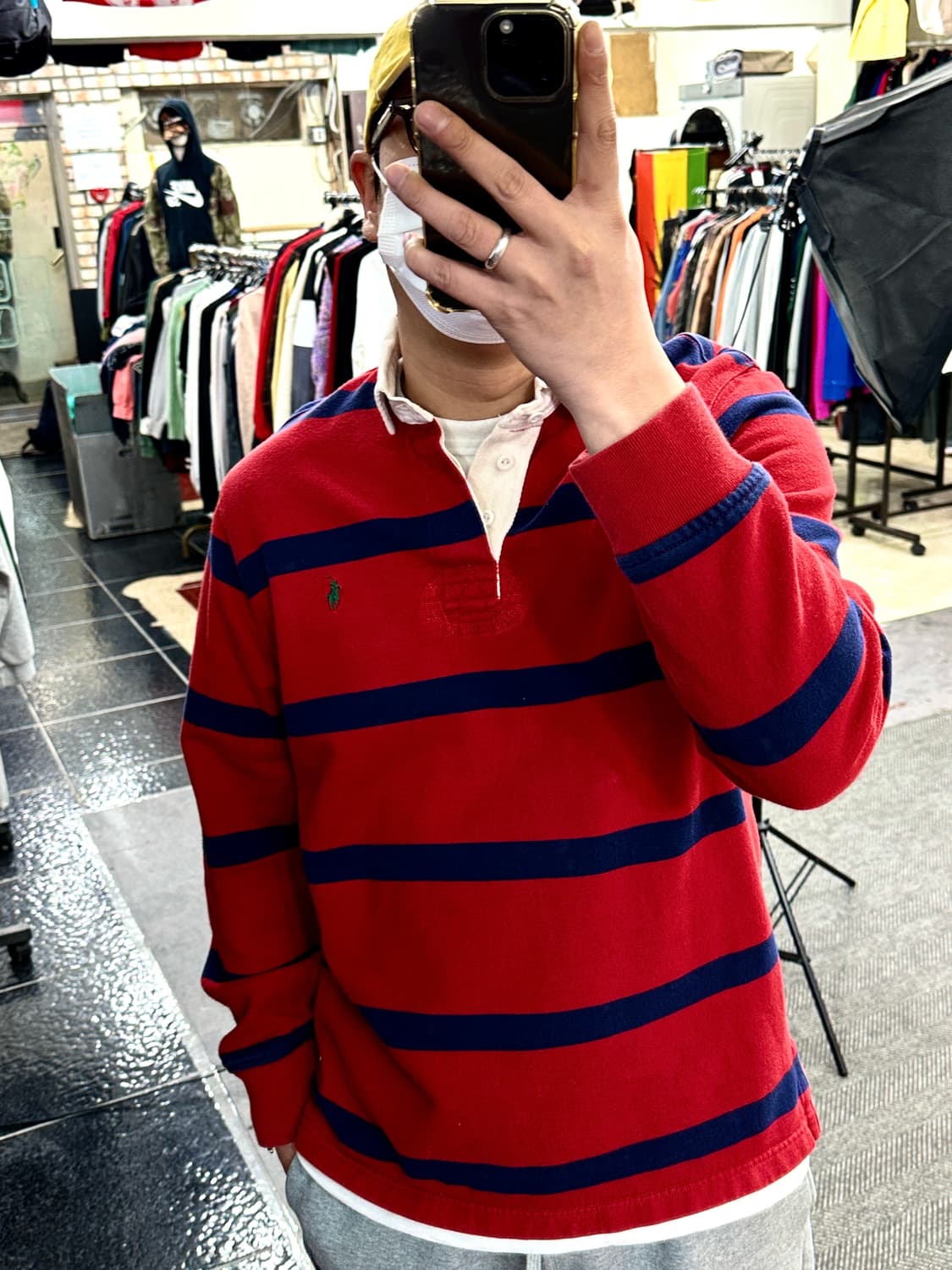 폴로 랄프로렌 스트라이프 럭비 티셔츠 L 상품이미지5