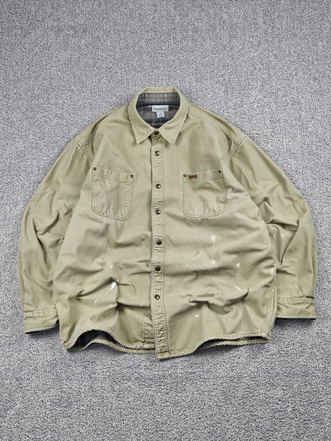 칼하트 플란넬 캔버스 헤비 워크 셔츠 자켓 ( XL ) / 10536 상품이미지1