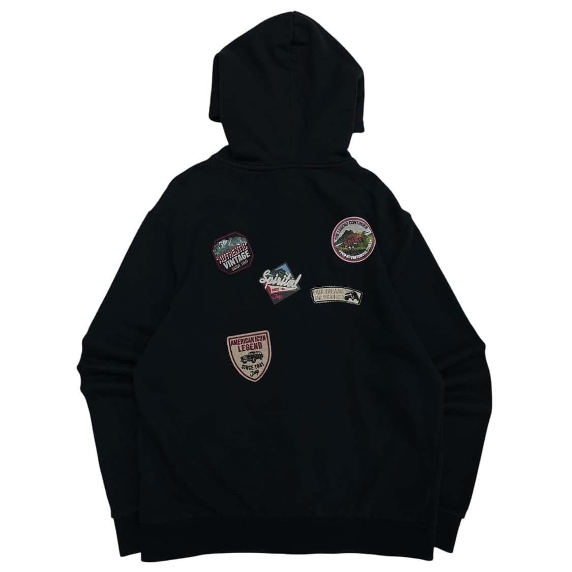 지프 프린팅 로고 블랙 후드집업 XL 상품이미지3