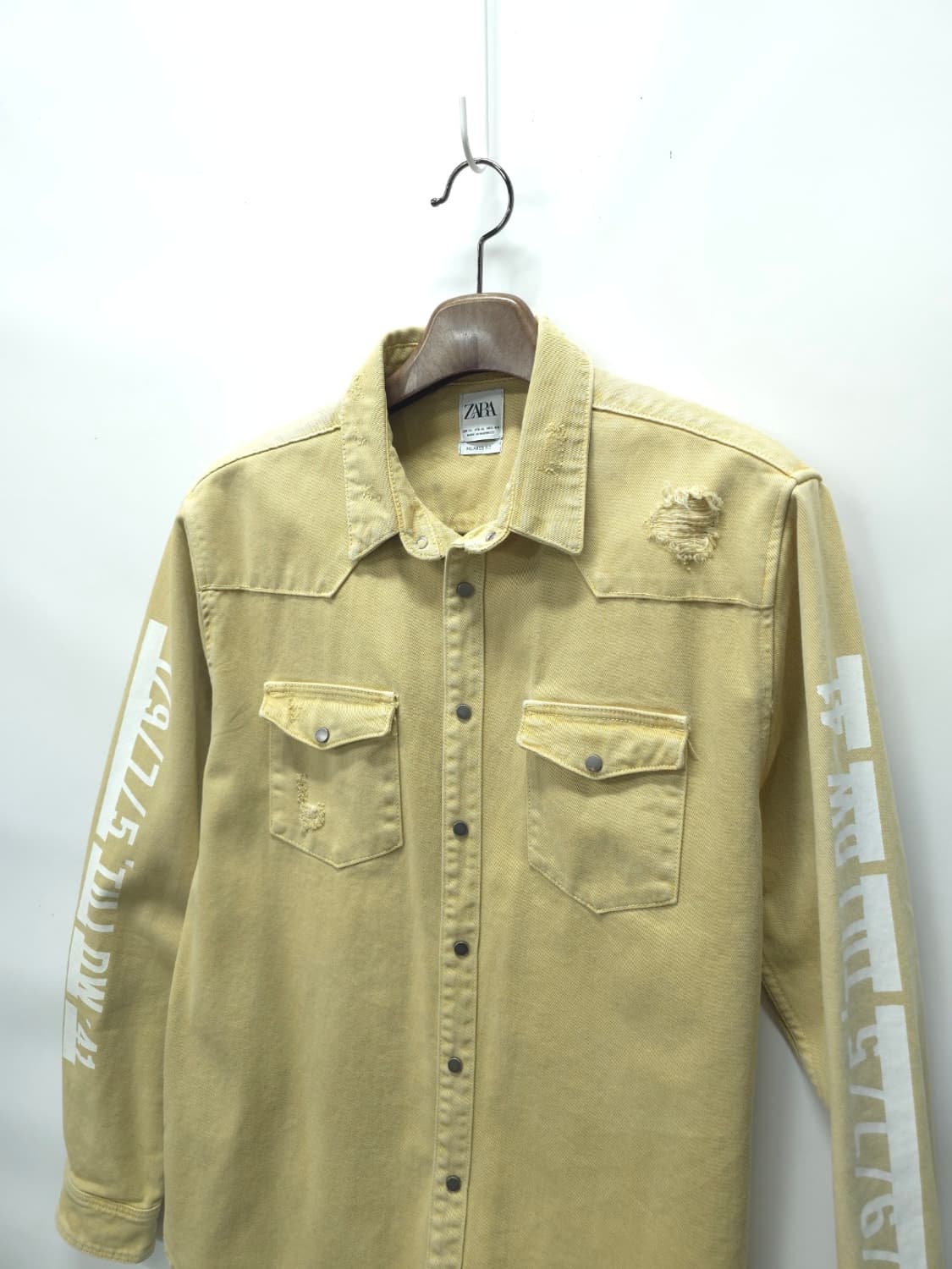 자라(ZARA) 데미지워싱 셔츠자켓 ( XL ) 상품이미지2