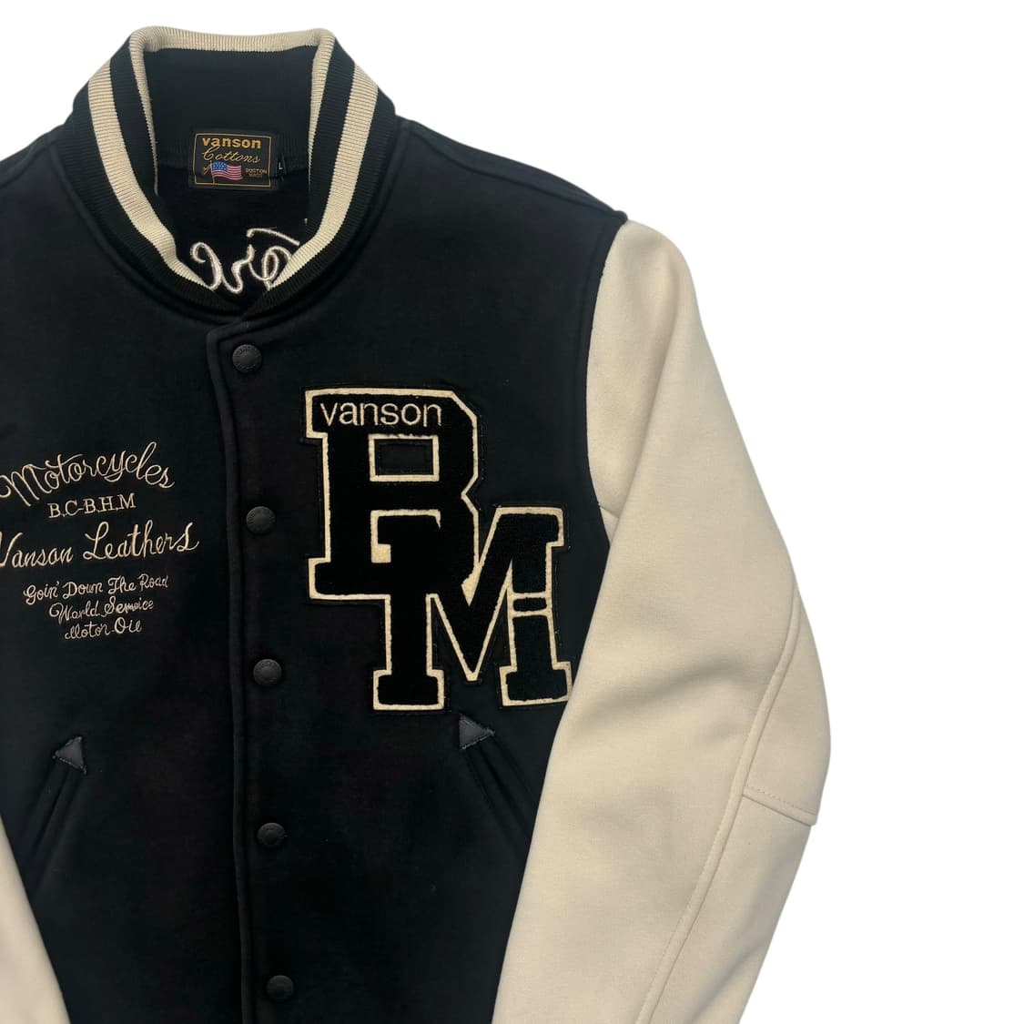 밴슨 레더 모터 싸이클 바시티 자켓 L 상품이미지2