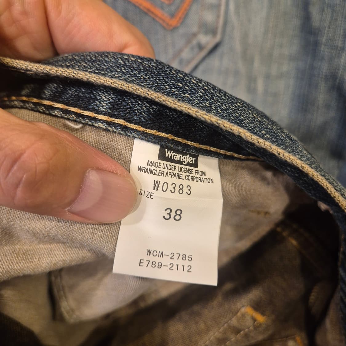 38인치 랭글러 워싱청바지  상품이미지4