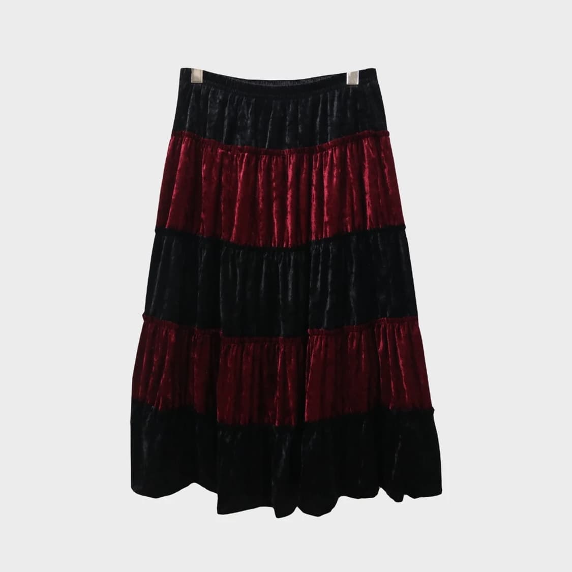 POLARIS 벨벳 캉캉 롱 스커트 61141 상품이미지1