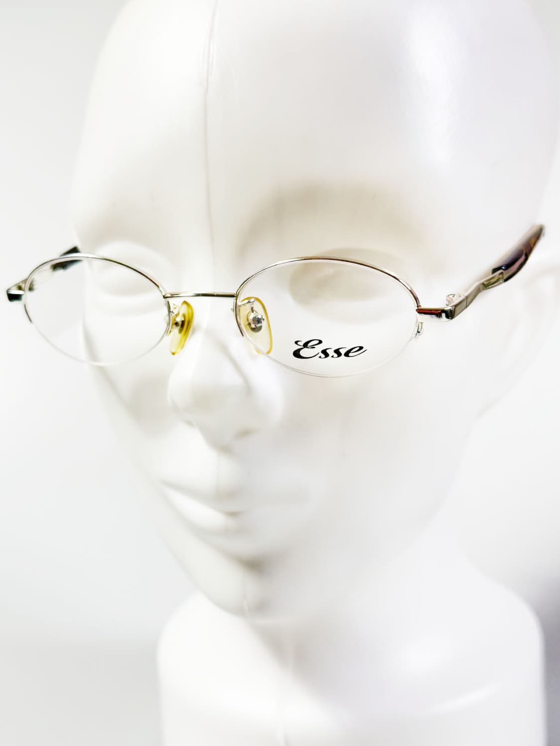 ESSE 실버톤 오벌 반무테 프레임 빈티지 안경 상품이미지8