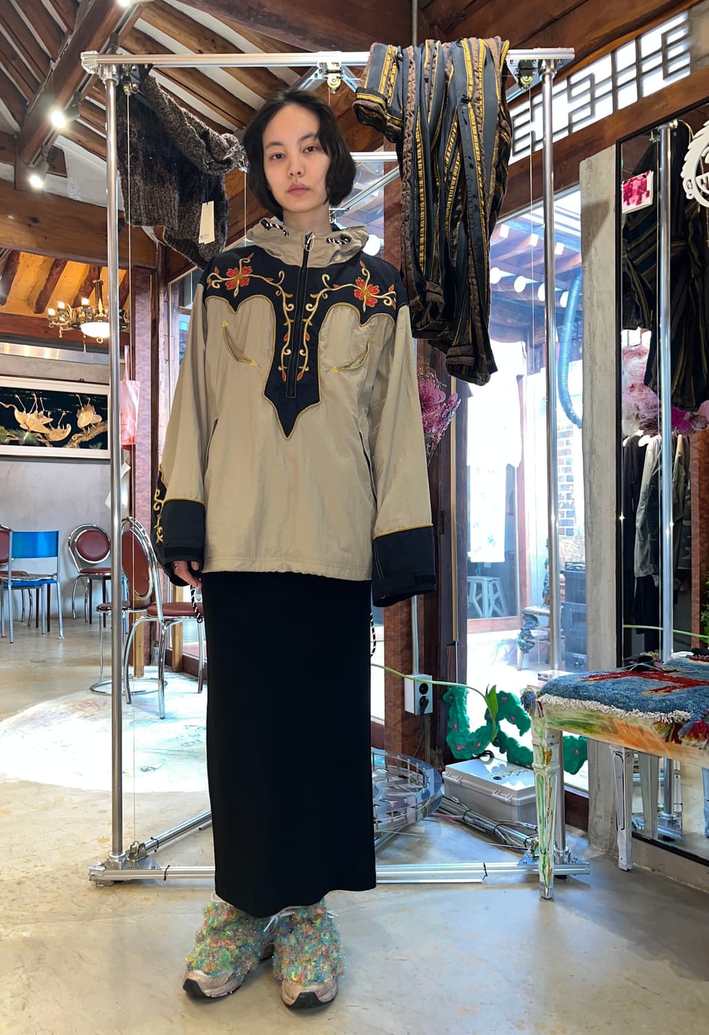 Kapital 캐피탈 태프터 투톤 캬쿠타스 플라워 파카 상품이미지4