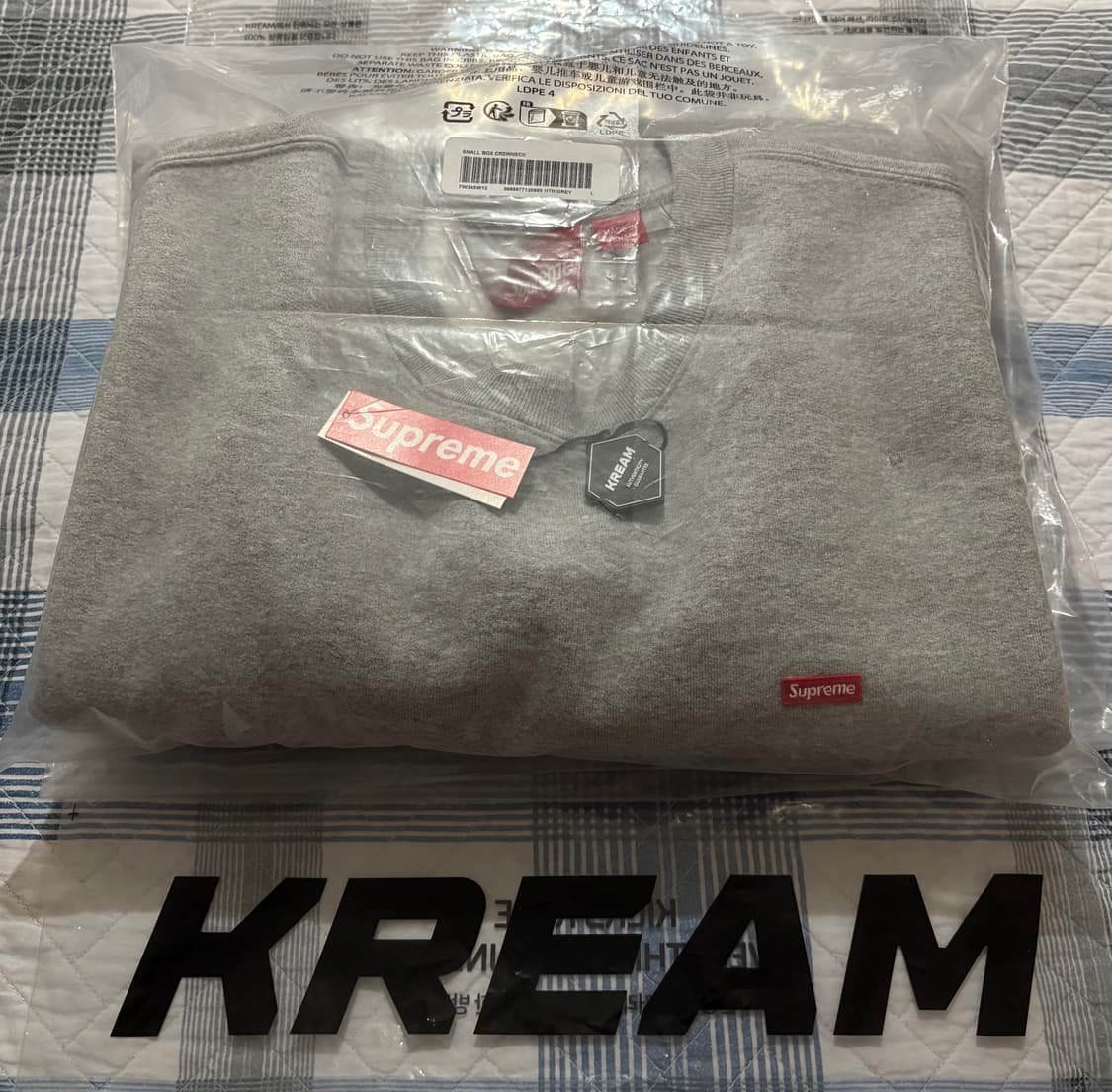 슈프림 스몰박스 크루넥 헤더그레이 L 24fw 상품이미지6