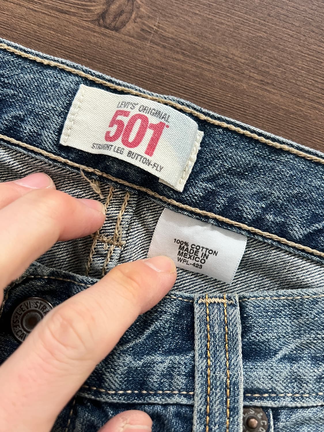 00s Levis 리바이스 501 버튼플라이 스트레이트 데님 팬츠 상품이미지7