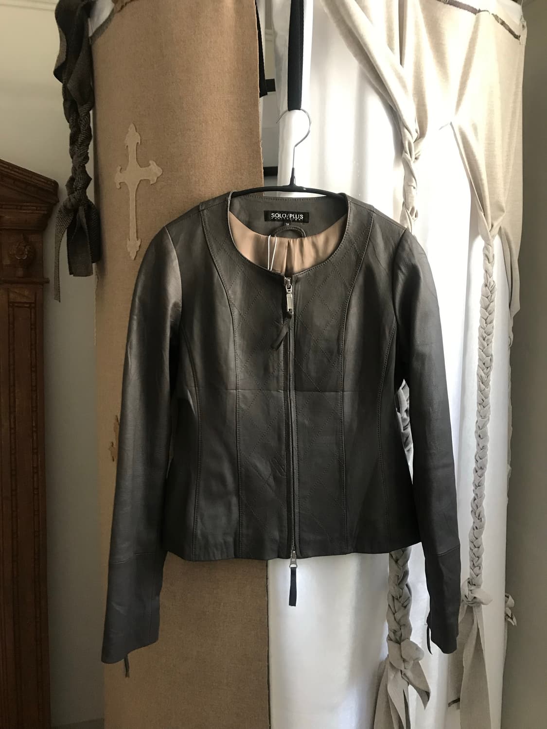 vintage slim fit leather jacket 상품이미지5