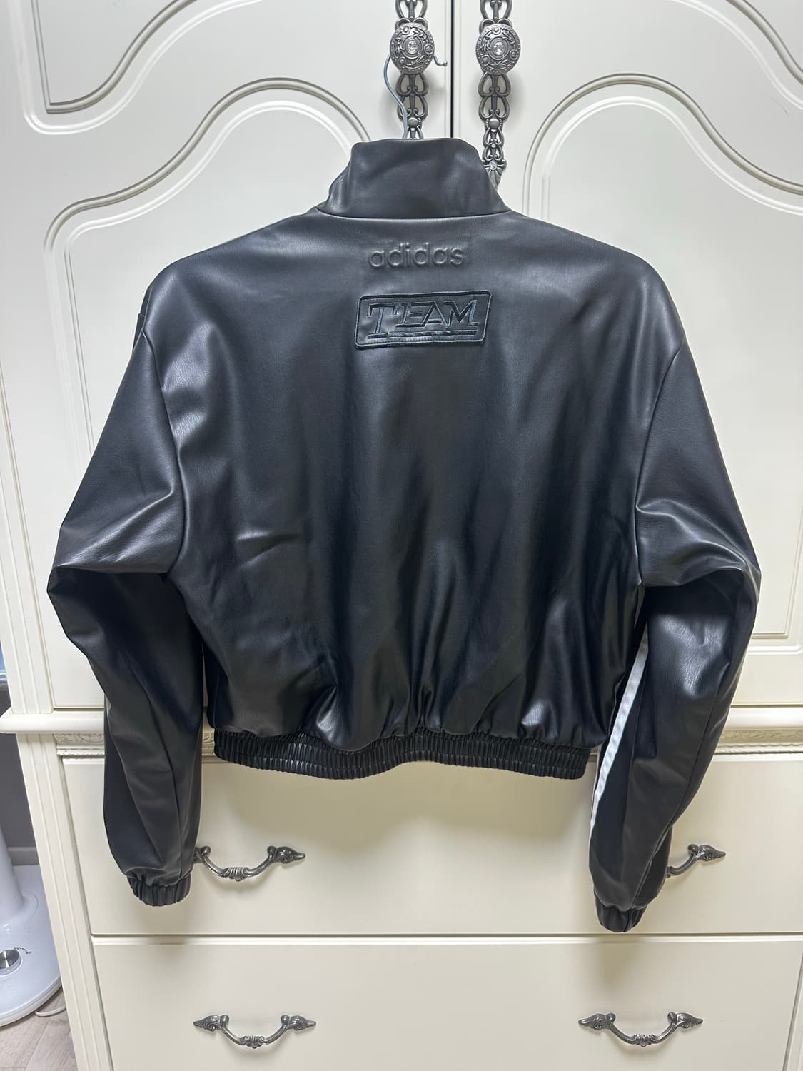 (어깨패드수선됨) S 아디다스 아딜레니움 레더 바이커 자켓 가죽자켓 상품이미지2