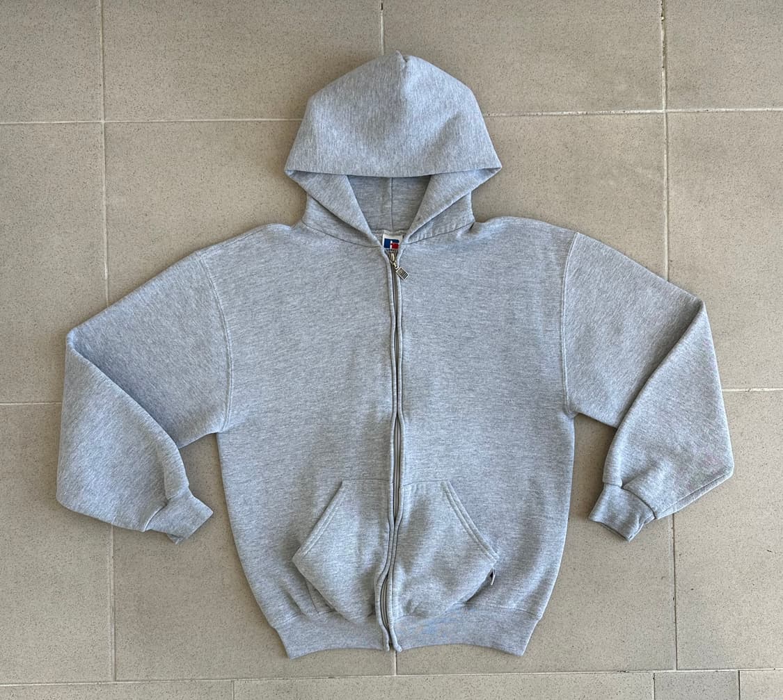 90s 빈티지 러셀 후드집업 그레이 M USA 상품이미지1