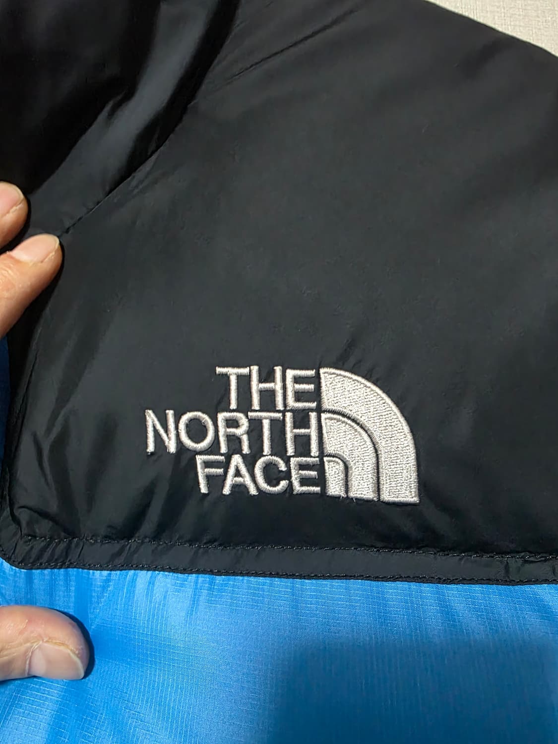 노스페이스 700  구스다운  패딩 조끼 블루블랙 사이즈 95 상품이미지8