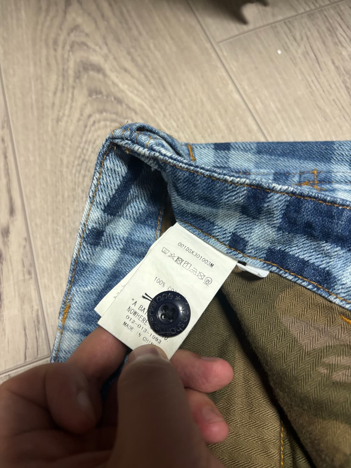 [m] 베이프 6포켓 데님 반바지 24ss 상품이미지3