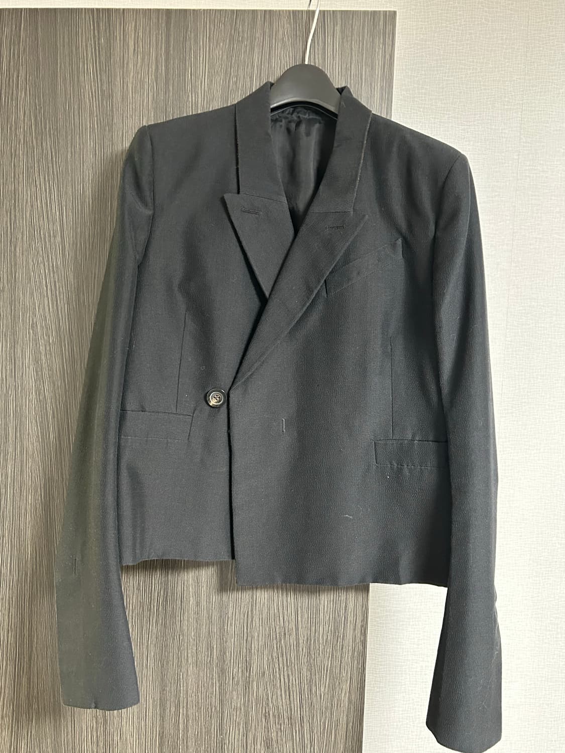 릭 오웬스 19SS 바벨 비대칭 크롭 블레이저 (RP19S6745) 상품이미지1