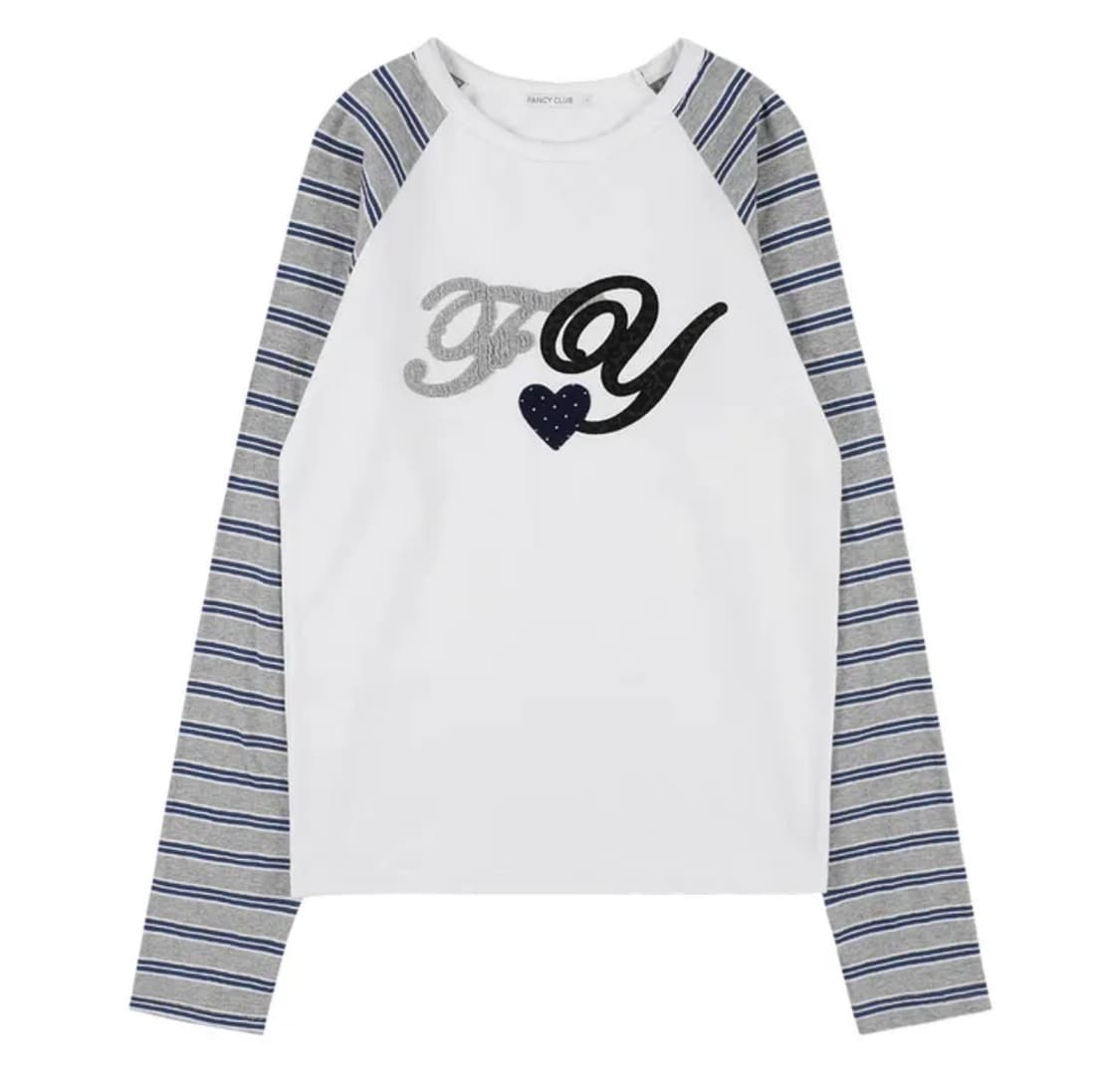 패치 스트라이프 레글런 티 상품이미지1