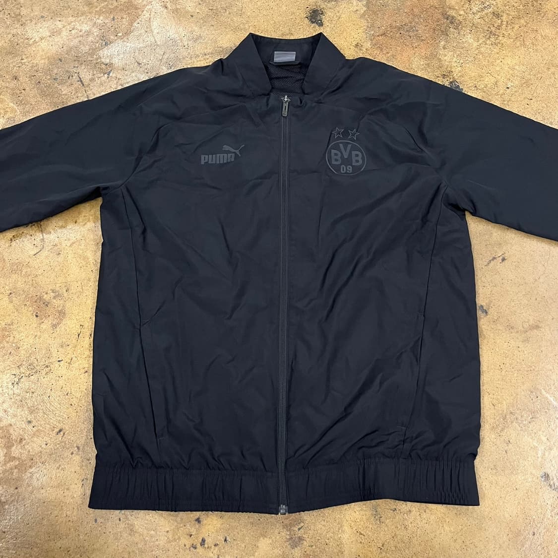 [정품/M] 푸마 BVB 블랙 트레이닝 바람막이 자켓 b18 상품이미지3