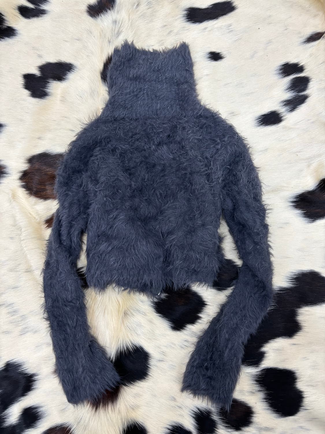 Navy Fur High-Neck 2-way Zip Up 상품이미지9