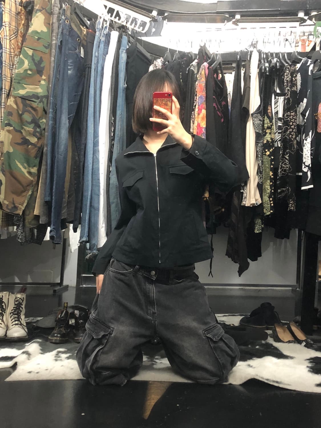 포켓 디테일 블랙 자켓 상품이미지1