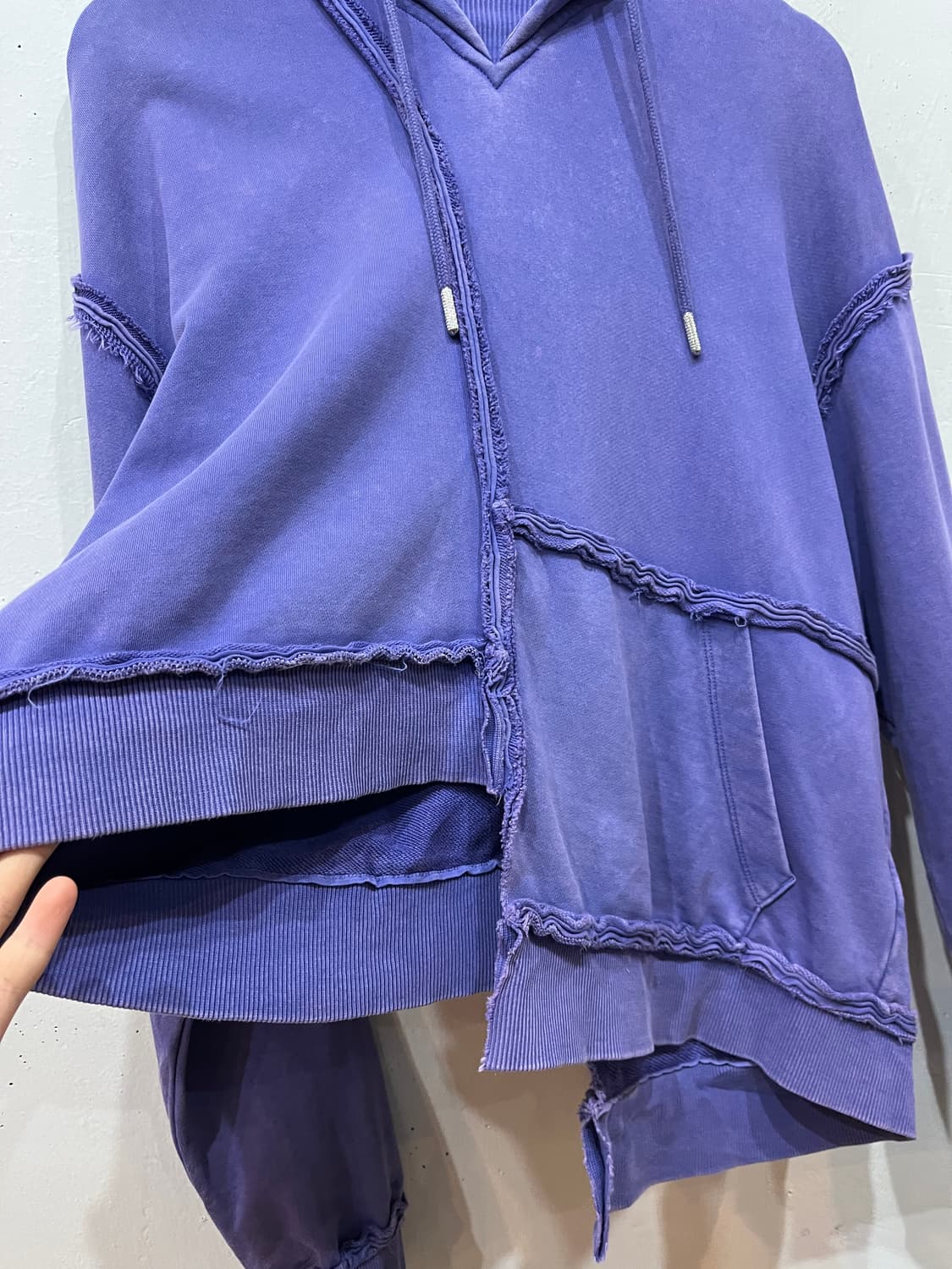 DIESEL 디젤 F-MIKKY 워시드 언발 후드티 우먼즈 상품이미지4