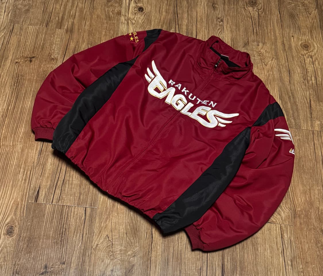 [M] 마제스틱 라쿠텐 이글스 올드스쿨 버건디 야구 점퍼 상품이미지1