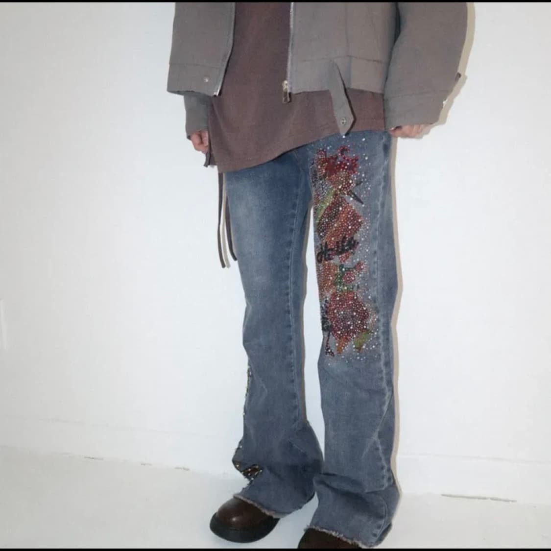 비즈 오리엔탈 데님 팬츠 빈티지 상품이미지1