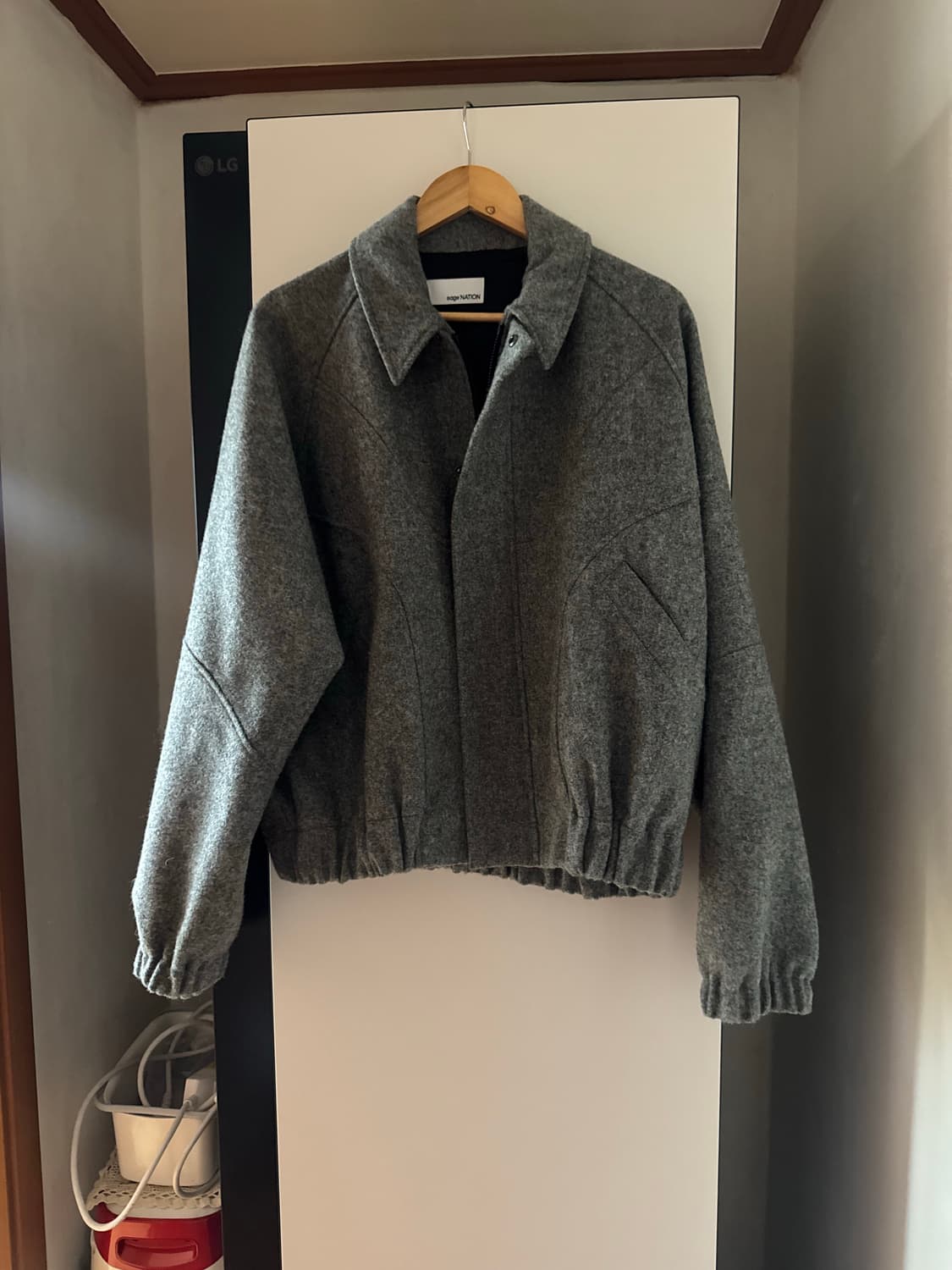 발매가 135만원) 세이지 네이션 지지 자켓 말 그레이 M 상품이미지6