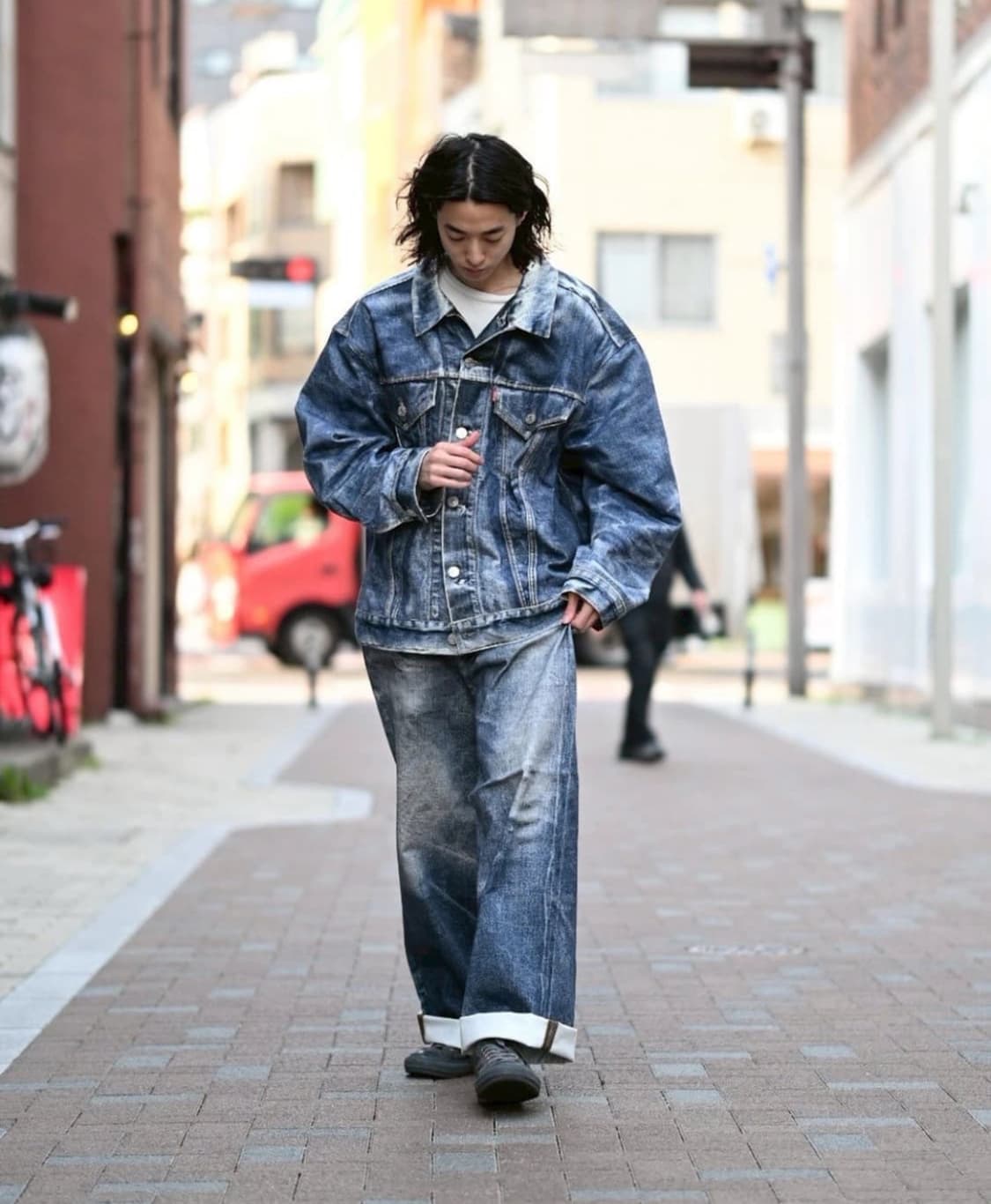 준야와타나베 x 베르베르진 x 리바이스 printed denim jack 상품이미지7