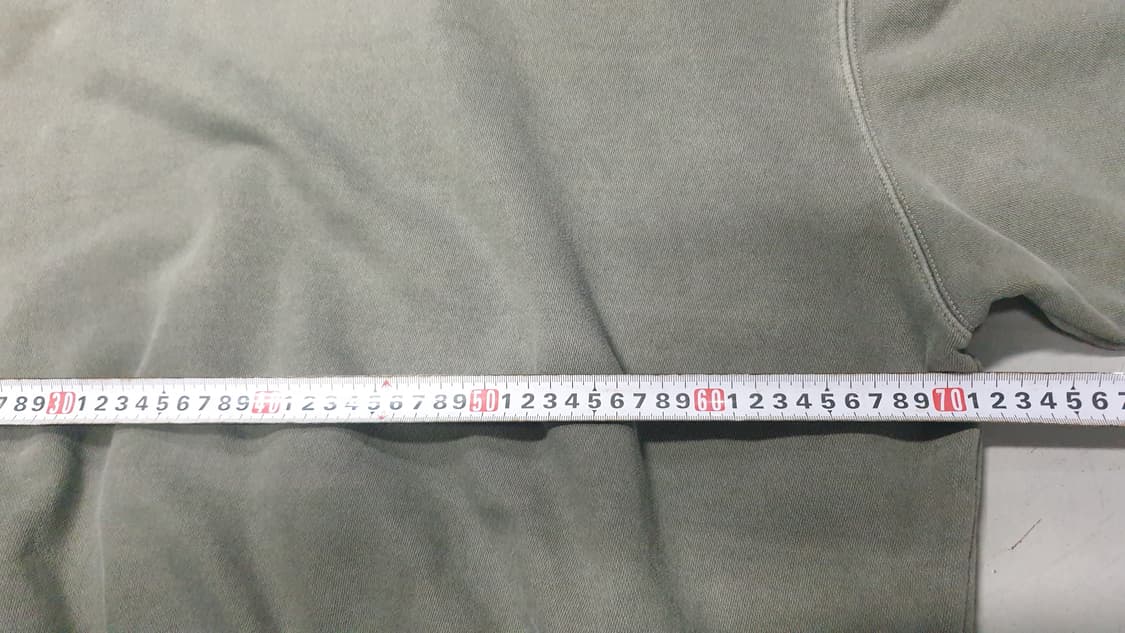 펀치드렁크파티즈 기모 후드티 올리브3사이즈 상품이미지3