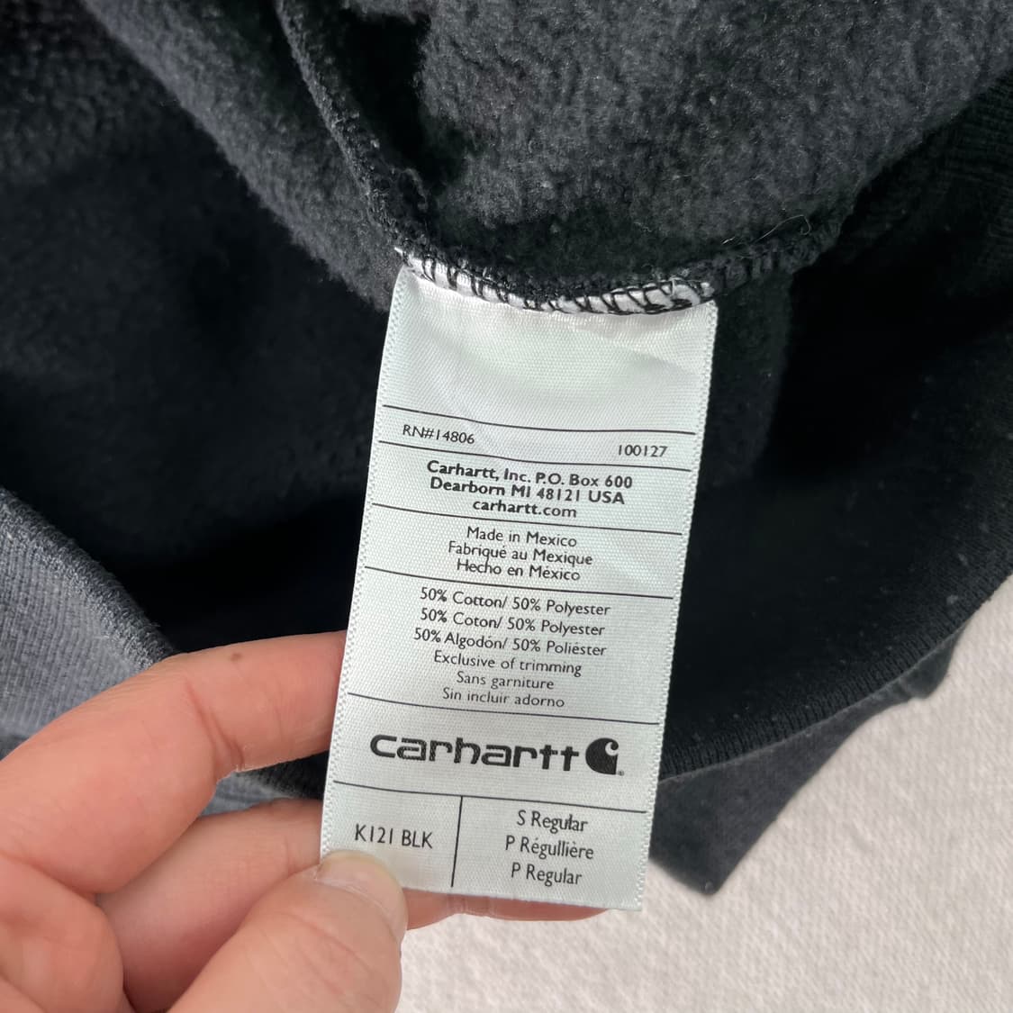 100 칼하트 블랙 후드티 상품이미지4