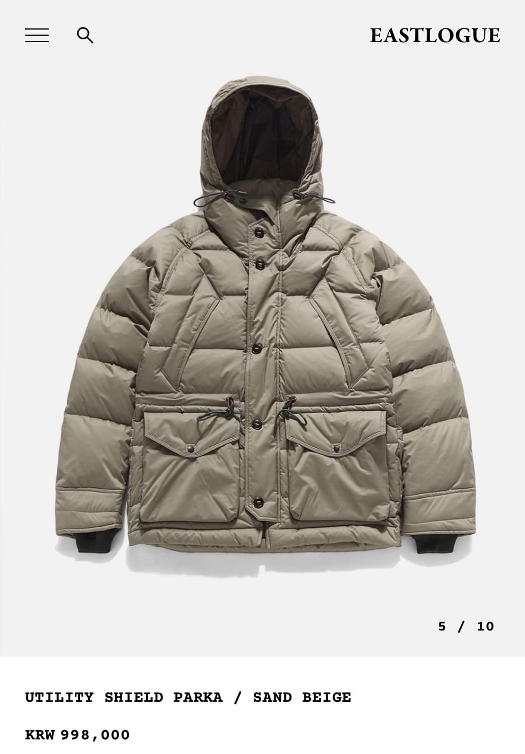 23fw 이스트로그 유틸리티 카라코람 다운점퍼 L(105) 상품이미지1