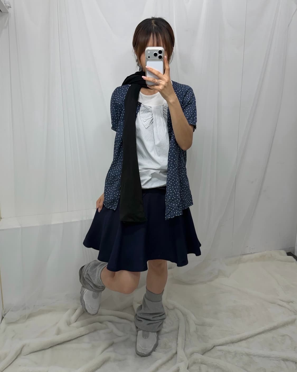 𖤐네이비 니혼진 리본 코디set𖤐  상품이미지1