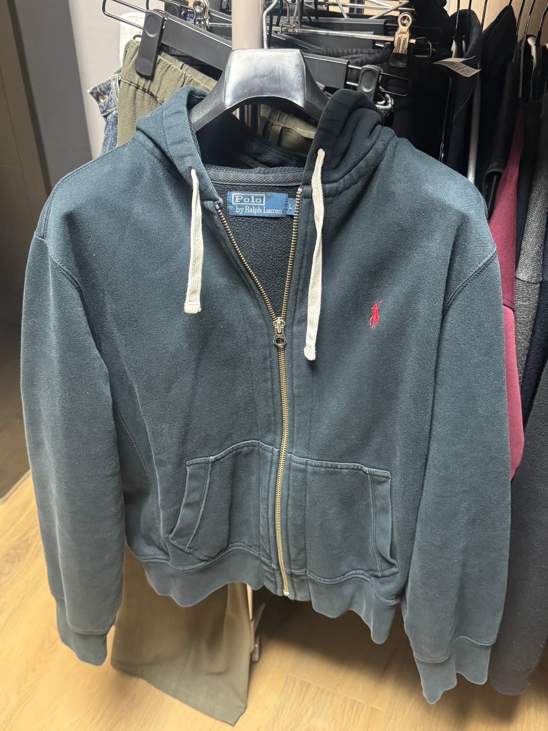 폴로 랄프로렌 후드집업 L 네이비 상품이미지1