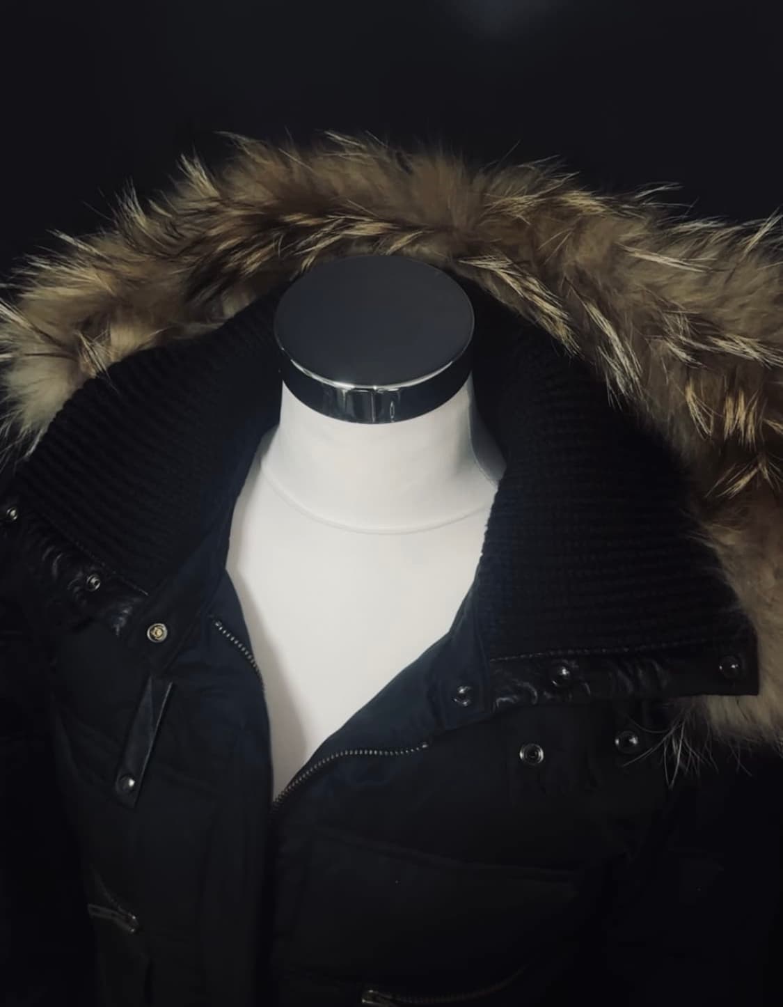 울프죠 라쿤퍼 하이넥 패딩 상품이미지2