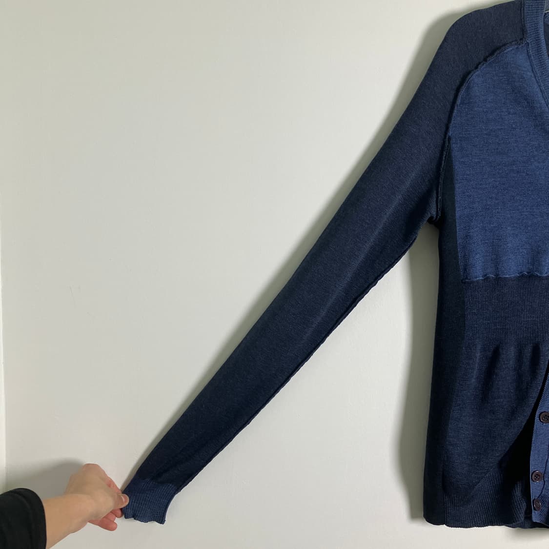 마크제이콥스 블루 패치워크 브이넥 가디건 S 상품이미지6