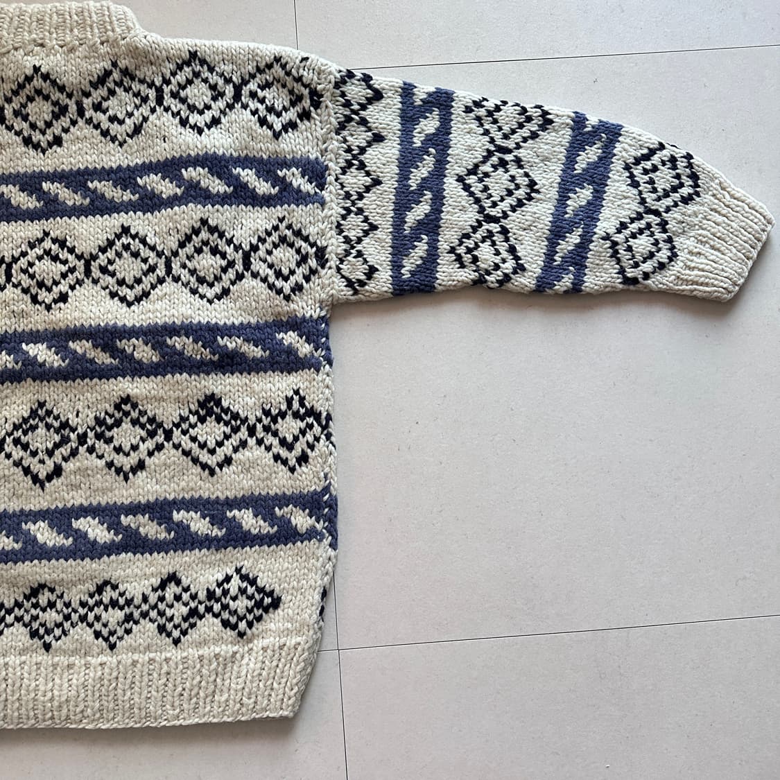 90s La Paz 에콰도르산 헤비 울 에스닉 아즈텍 니트 스웨터  상품이미지7