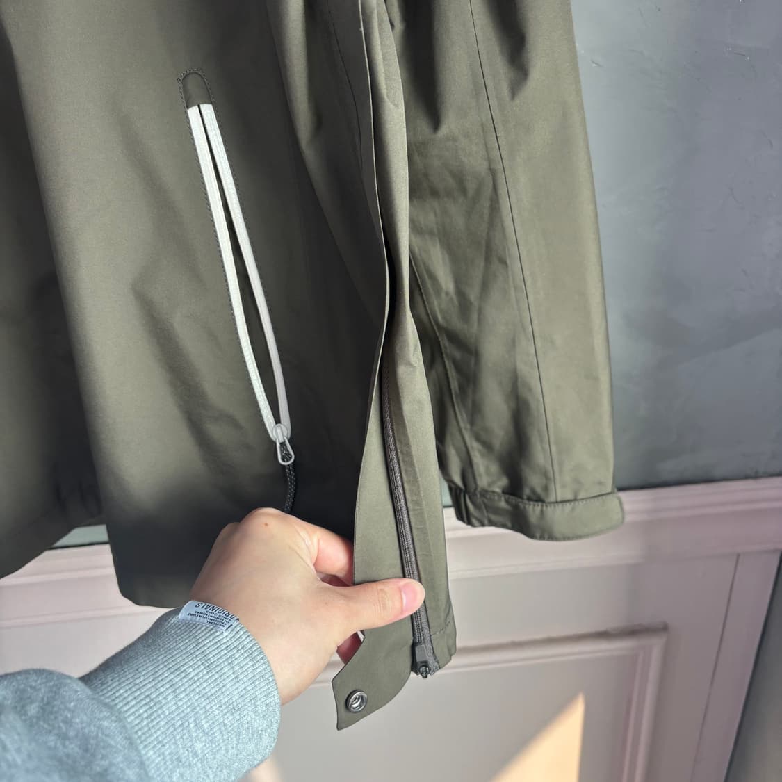 K2 고어텍스 반집업 바람막이 다크 베이지 카키 상품이미지5