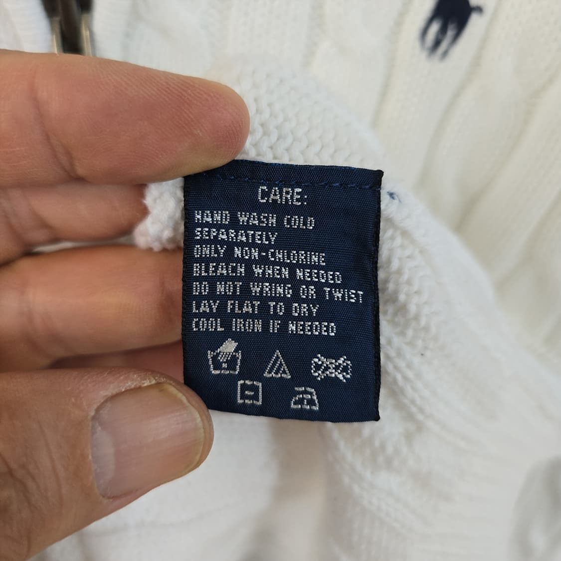 폴로 랄프로렌 꽈배기 케이블 집업 니트 가디건 M 상품이미지7