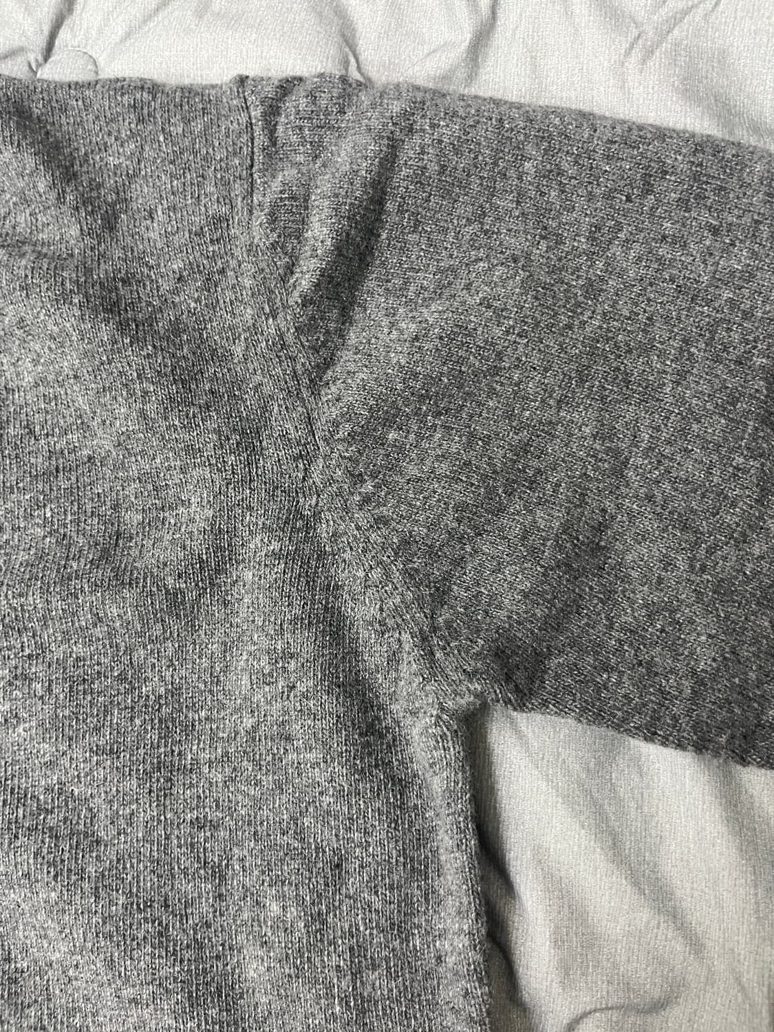 유니온블루 / 캐시미어 울 크루넥 니트 / 멜란지그레이 / XXL 상품이미지6